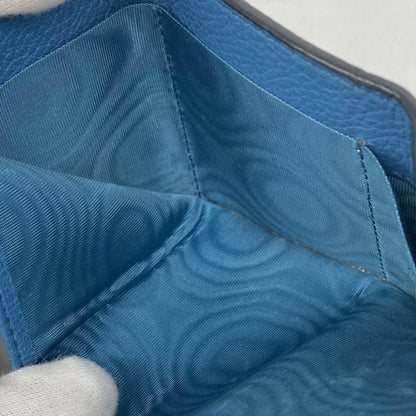 Gucci Tri-Fold Wallet Leather Black Blue