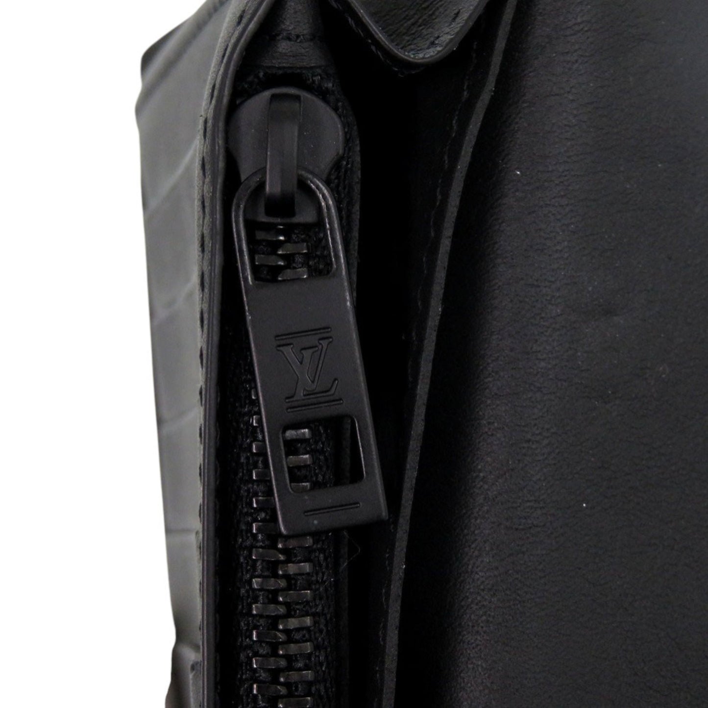 Louis Vuitton Portefeuille Brazza Nm Lv Aerogram Leather Black Long Wallet