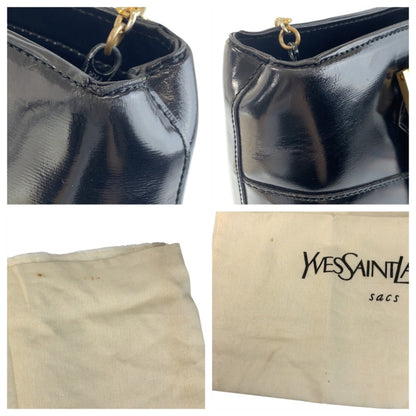 Yves Saint Laurent Vintage Ysl Black Leather Handbag