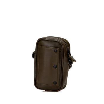 Bottega Veneta Leggero Punched Crossbody Shoulder Bag/Shoulder Pouch 566214 Khaki Green Lambskin