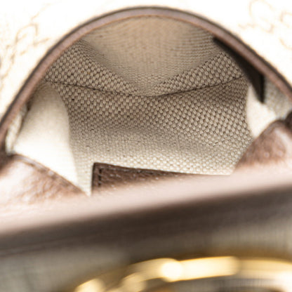 Gucci Gg Supreme Interlocking G Blondie Shoulder Bag 698635 Brown Leather