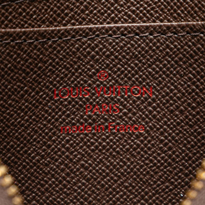 Louis Vuitton Damier Zippy Coin Purse Case N63070 Brown Pvc