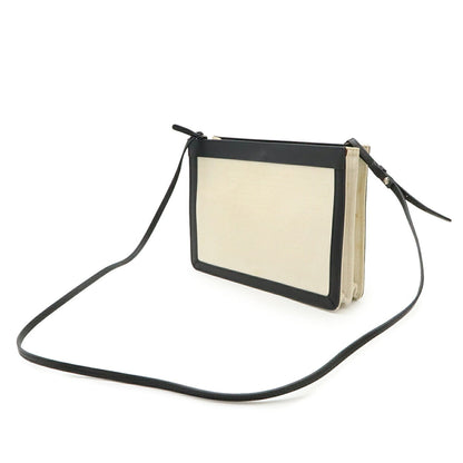 Balenciaga Navy Pochette Shoulder Bag/Clutch Bag In Canvas And Leather