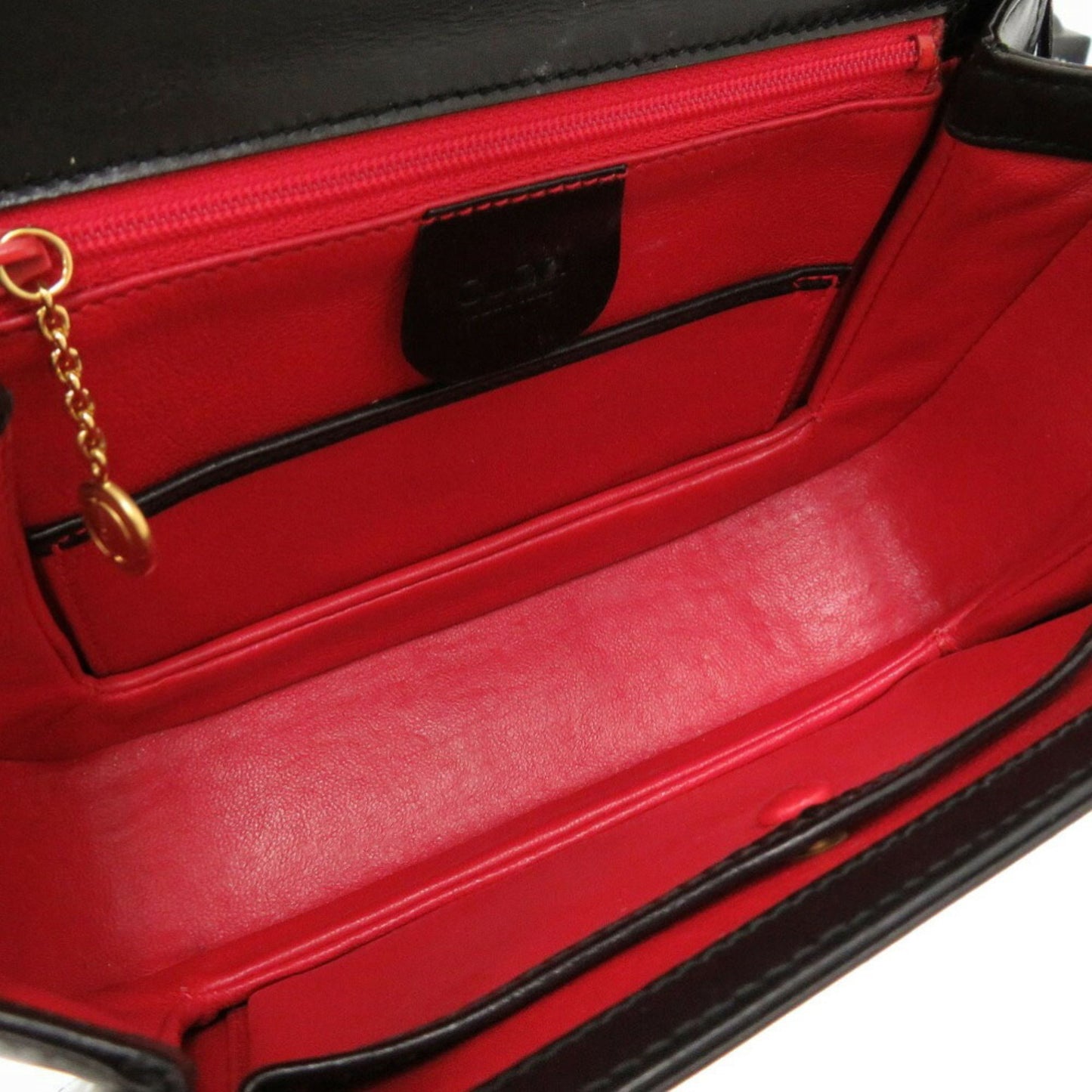 Gucci Ladylock Leather Black 000 46 0210 Handbag 0066 Gucci