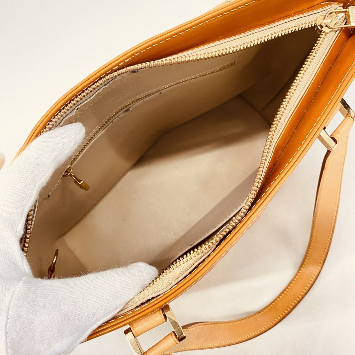 Louis Vuitton Vernis Houston Tote Bag M91004 Beige