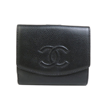 Chanel Bifold Wallet Coco Mark Leather Black