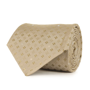 Louis Vuitton Monogram Silk Cravate Gold Tie For Men