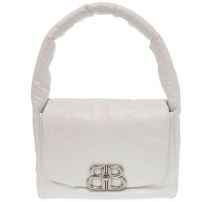 Like New Balenciaga Monaco Handbag In White Leather