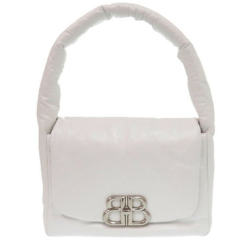 Like New Balenciaga Monaco Handbag In White Leather
