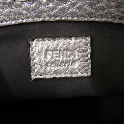 Fendi Selleria 8N0114-5Qg Leather Silver Pouch 1150Fendi