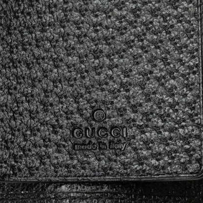 Gucci Gg Canvas 6-Ring Key Case 154184 Black Leather