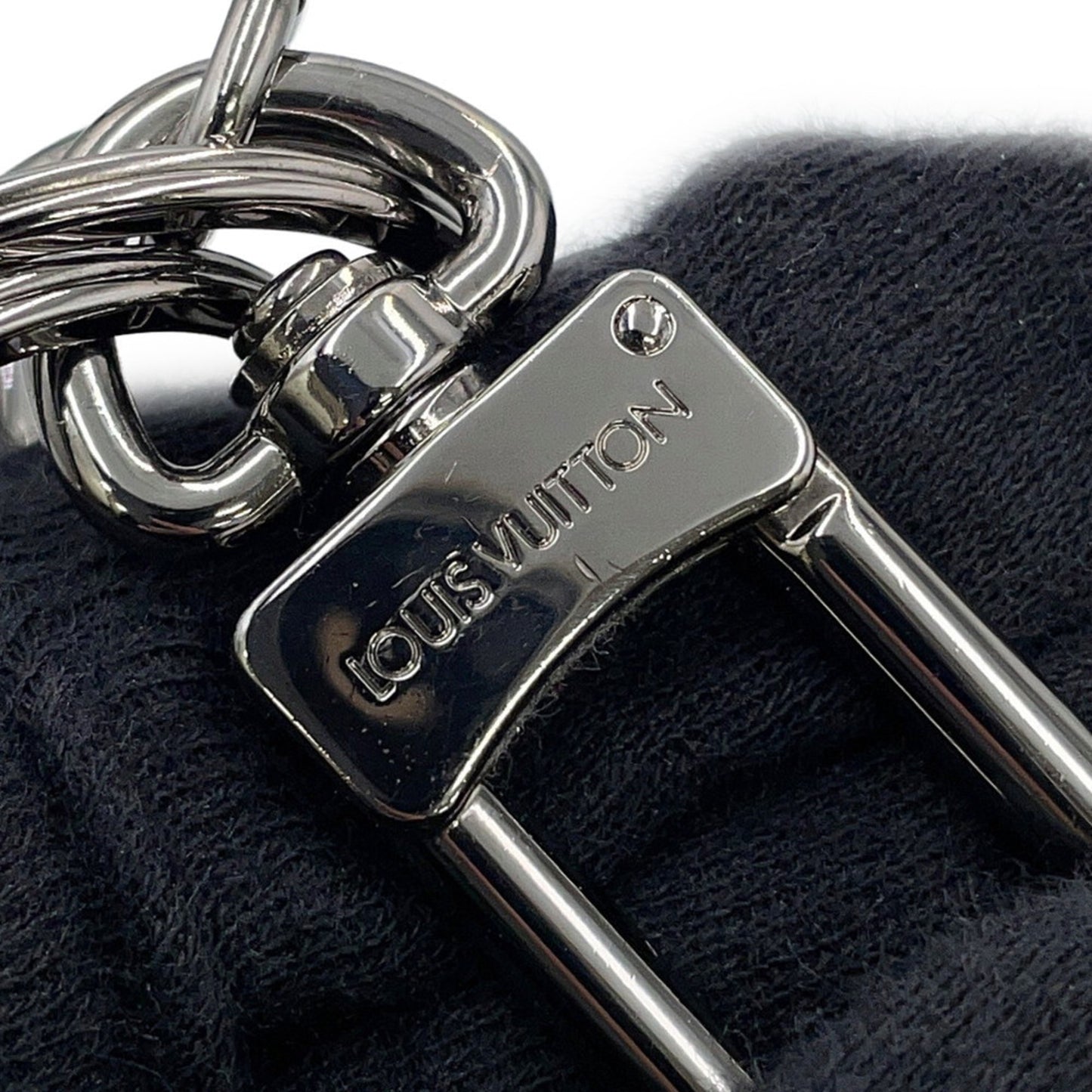 Louis Vuitton Monogram Eclipse Porte-Cls Padlock & Key M61951 Black