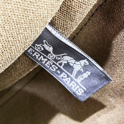 Hermes Tote Bag Foule Mm Canvas Khaki Green Black Hermes Bicolor Handbag