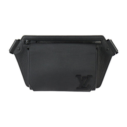 Louis Vuitton Louis Vuitton Take Off Sling Body Bag M57081 Grained Leather Noir Black Lv Waist