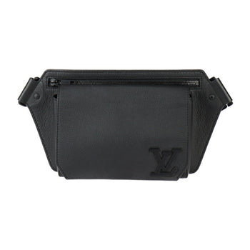 Louis Vuitton Louis Vuitton Take Off Sling Body Bag M57081 Grained Leather Noir Black Lv Waist