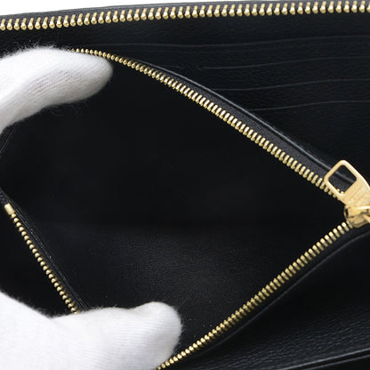 Louis Vuitton Lv Crafty Empreinte Zippy Wallet Long Crme Noir M69727