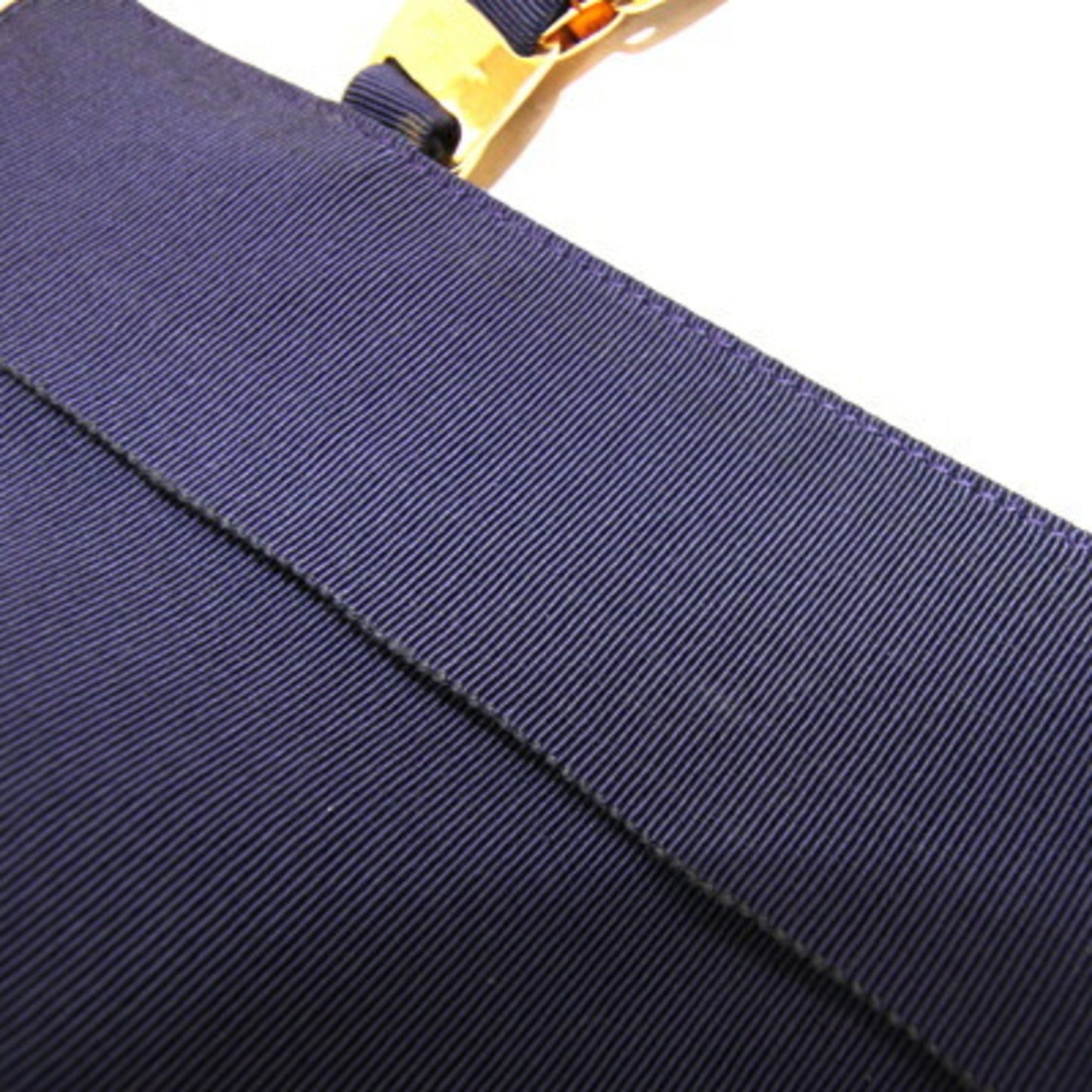 Salvatore Ferragamo Vara 21 5251 Handbag In Navy Blue Canvas