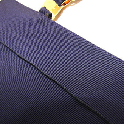 Salvatore Ferragamo Vara 21 5251 Handbag In Navy Blue Canvas