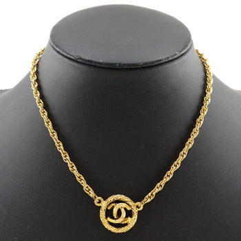 Chanel Chanel Coco Mark Necklace Gold Plated Approx. 13.6G Coco