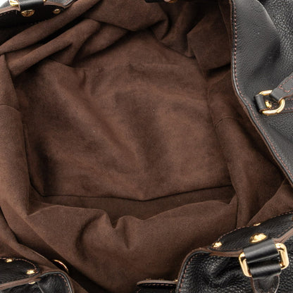 Louis Vuitton Monogram Mahina L Shoulder Bag M95765 Noir Black Leather