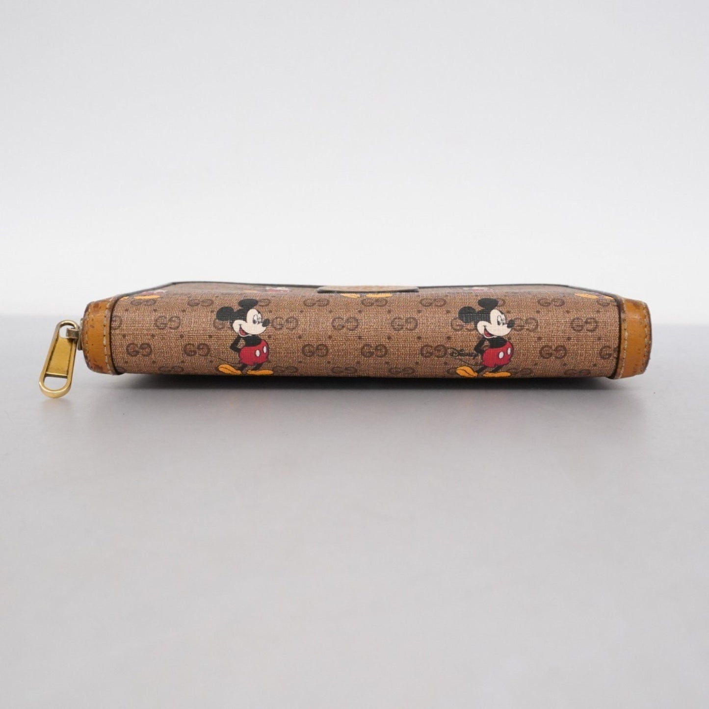 Gucci Micro Guccissima Mickey Mouse Collaboration Long Wallet 602532 Brown