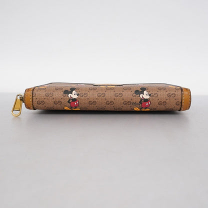 Gucci Micro Guccissima Mickey Mouse Collaboration Long Wallet 602532 Brown