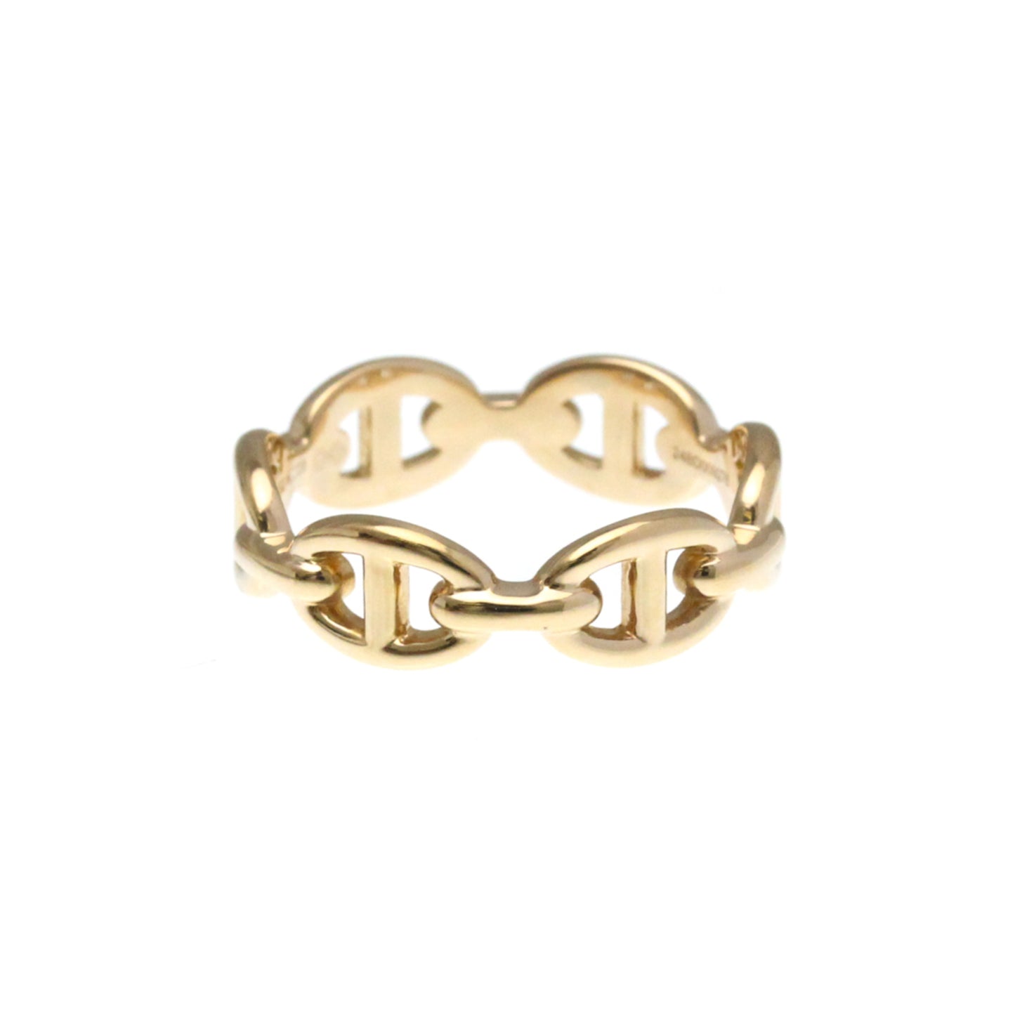 Hermes Chaine D'Ancre Ring Pink Gold (18K) Fashion No Stone Band Ring Pink Gold