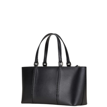 Burberry Nova Check Handbag In Black Leather