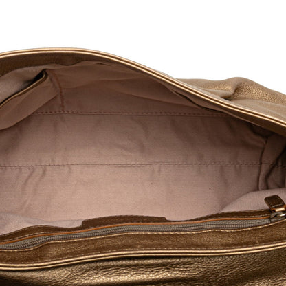 Bvlgari Chandra Crossbody Shoulder Bag In Gold Leather