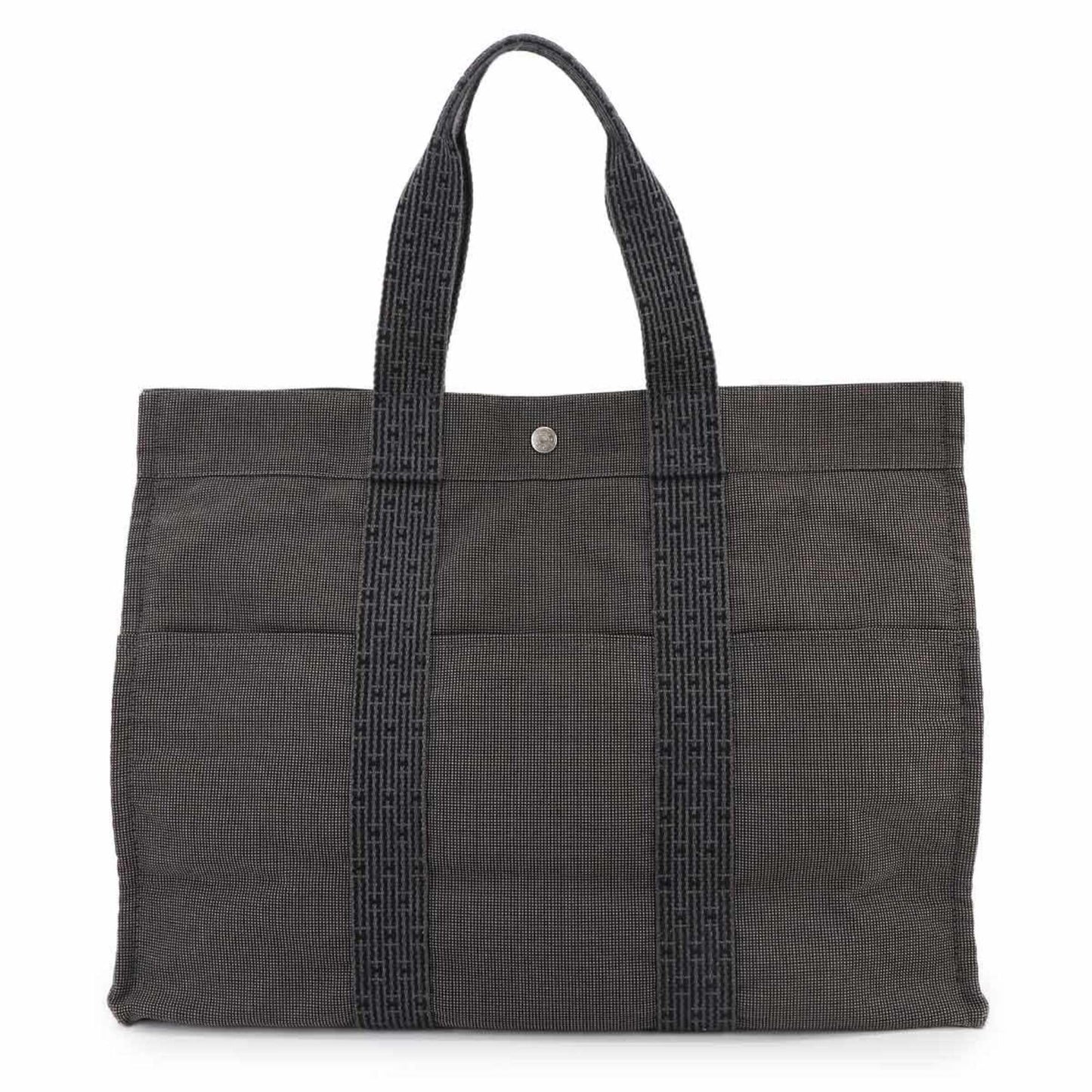 Hermes Herms Herline Tote Gm Bag In Gray Canvas