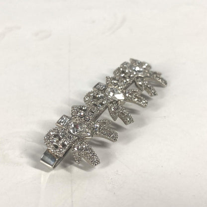 Miu Miu 5Jf031 Ribbon Rhinestone Hair Barrette Hairpin Metal