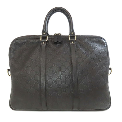 Gucci 208463 Gg Signature Shima Bag Leather