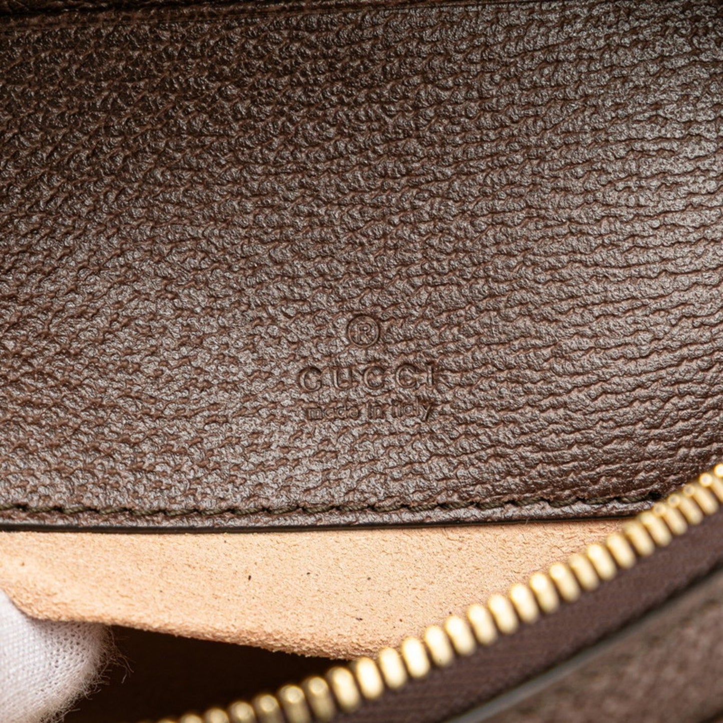 Gucci Gg Supreme Ophidia Pouch 574841 Brown Leather