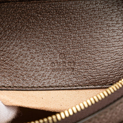 Gucci Gg Supreme Ophidia Pouch 574841 Brown Leather
