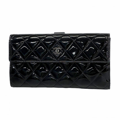 Chanel Matelasse Patent Leather Long Wallet