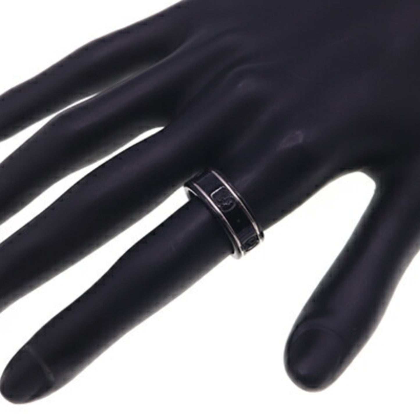 Gucci Icon Ring 225985 750 Wg Synthetic Corundum Size 9.5 Us5 Gg
