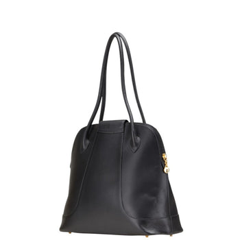 Bally Logo Handbag Tote Bag In Black Leather