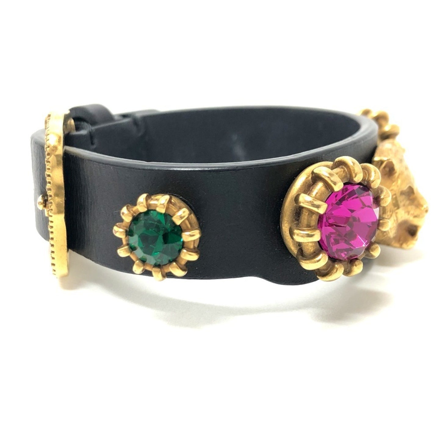 Gucci Tiger Head Leather Bracelet