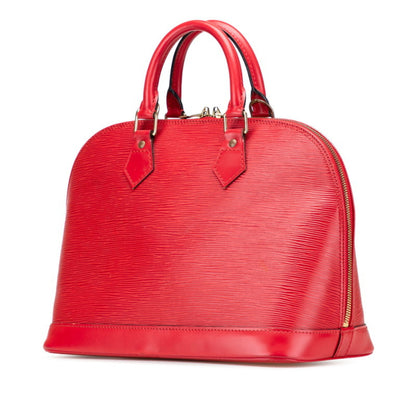 Louis Vuitton Epi Alma Handbag M52147 Castilian Red Leather