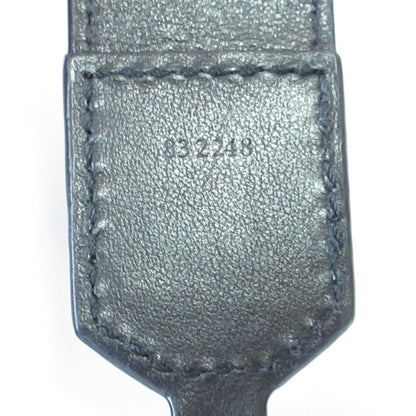 Loewe Anagram Logo Leather Shoulder Strap In Black