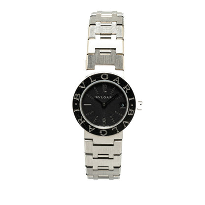 Bvlgari Watch Bb23Ss Quartz Black Dial Stainless Steel