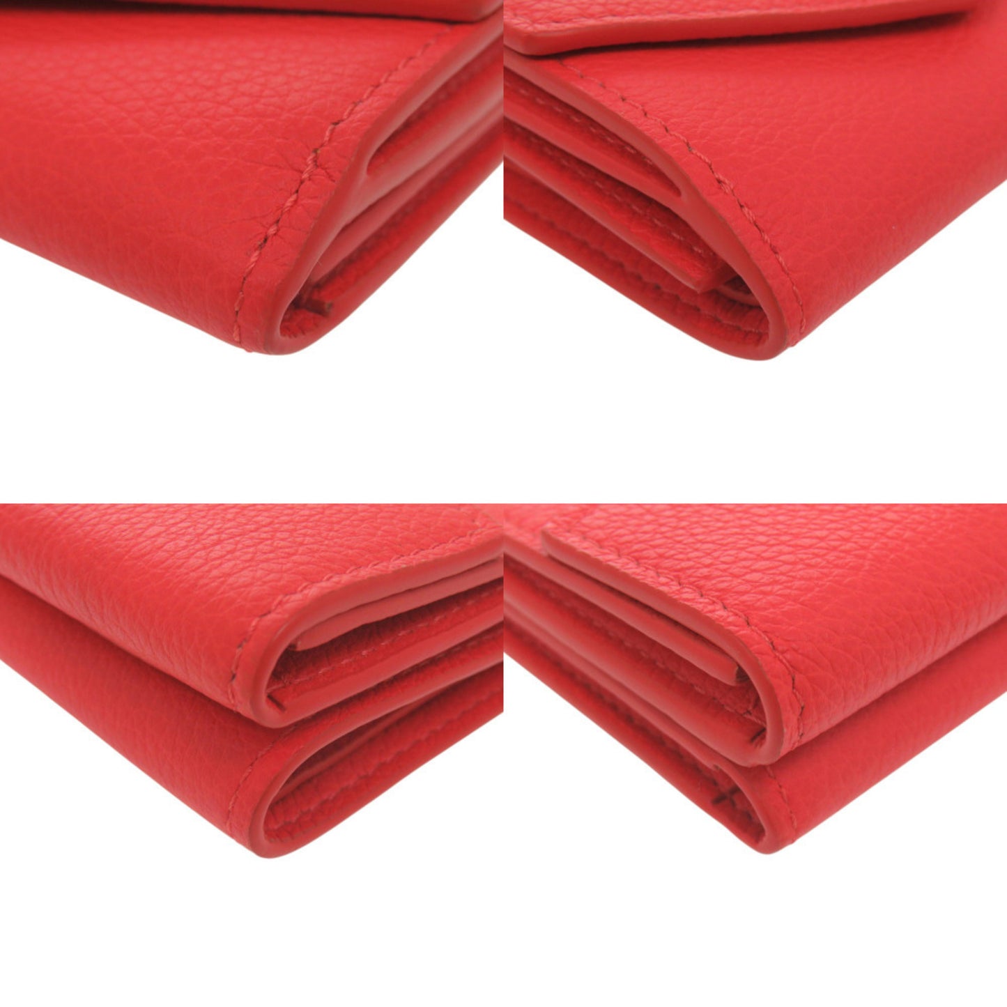 Like New Louis Vuitton Portefeuille Rock Mini M67860 Leather Tri-Fold Wallet Red Lv 0393 Louis