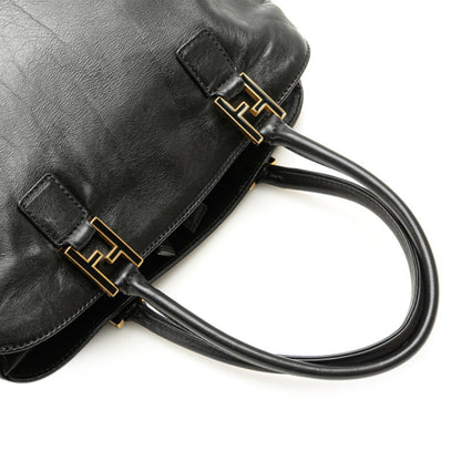 Fendi Selleria Handbag In Black Leather