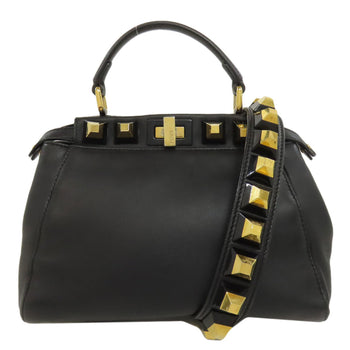 Fendi Peekaboo Mini Gold Edition 2-Way Handbag In Calfskin