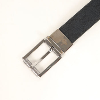 Gucci Reversible Square Buckle Gg Canvas And Leather Belt