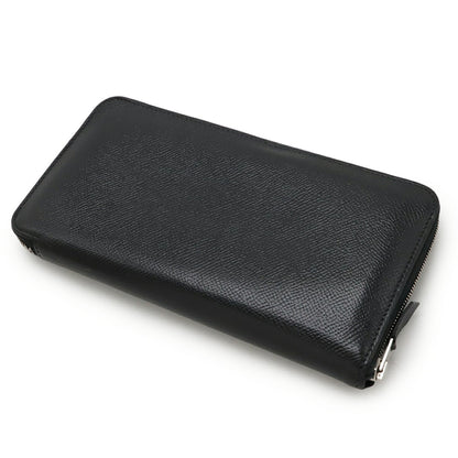 Hermes Azap Long Classic Round Wallet In Black Epsom Leather