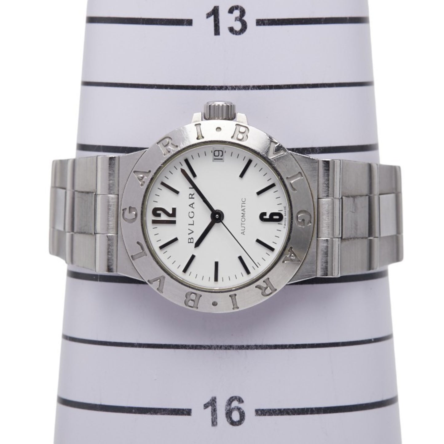 Bvlgari Diagono Sport Watch Lcv29S Automatic White Dial Stainless Steel