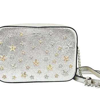 Jimmy Choo Shoulder Bag Leather Silver Studs Star