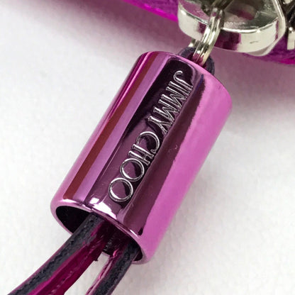 Jimmy Choo 163Filipa.Cim Zip Around Long Wallet Filipa Star Studs Long Wallet Purple Metallic Purple
