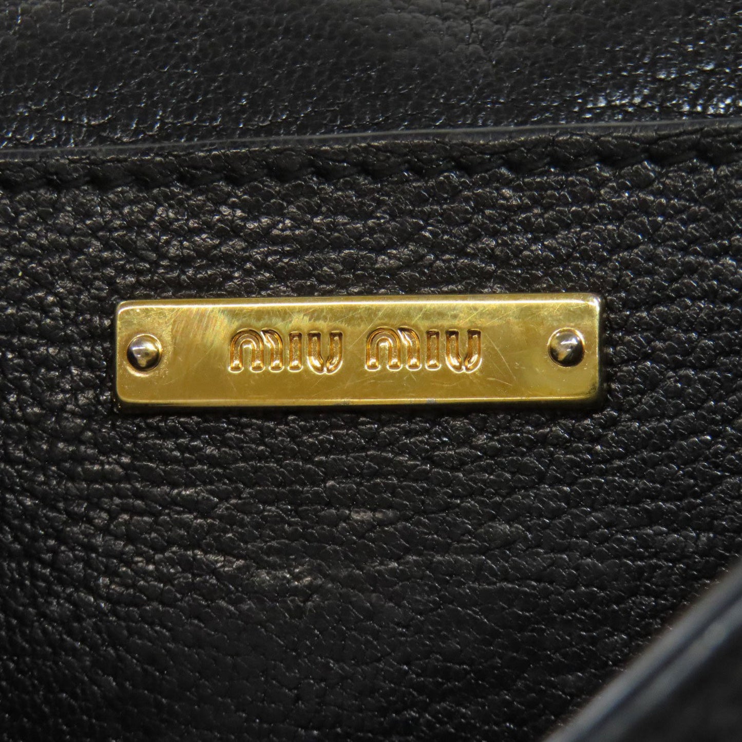 Miu Miu Miu Chain Shoulder Bag Calfskin